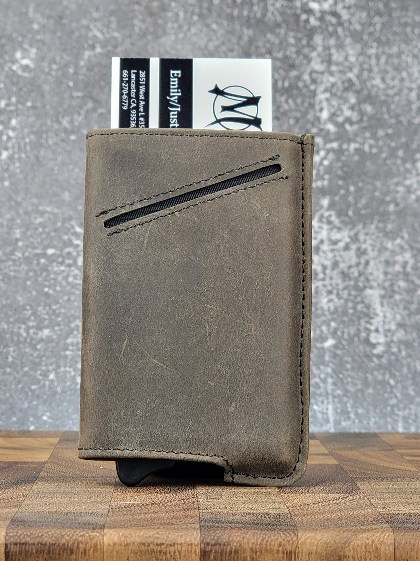 RFID Trigger Wallet - Grey Cowhide