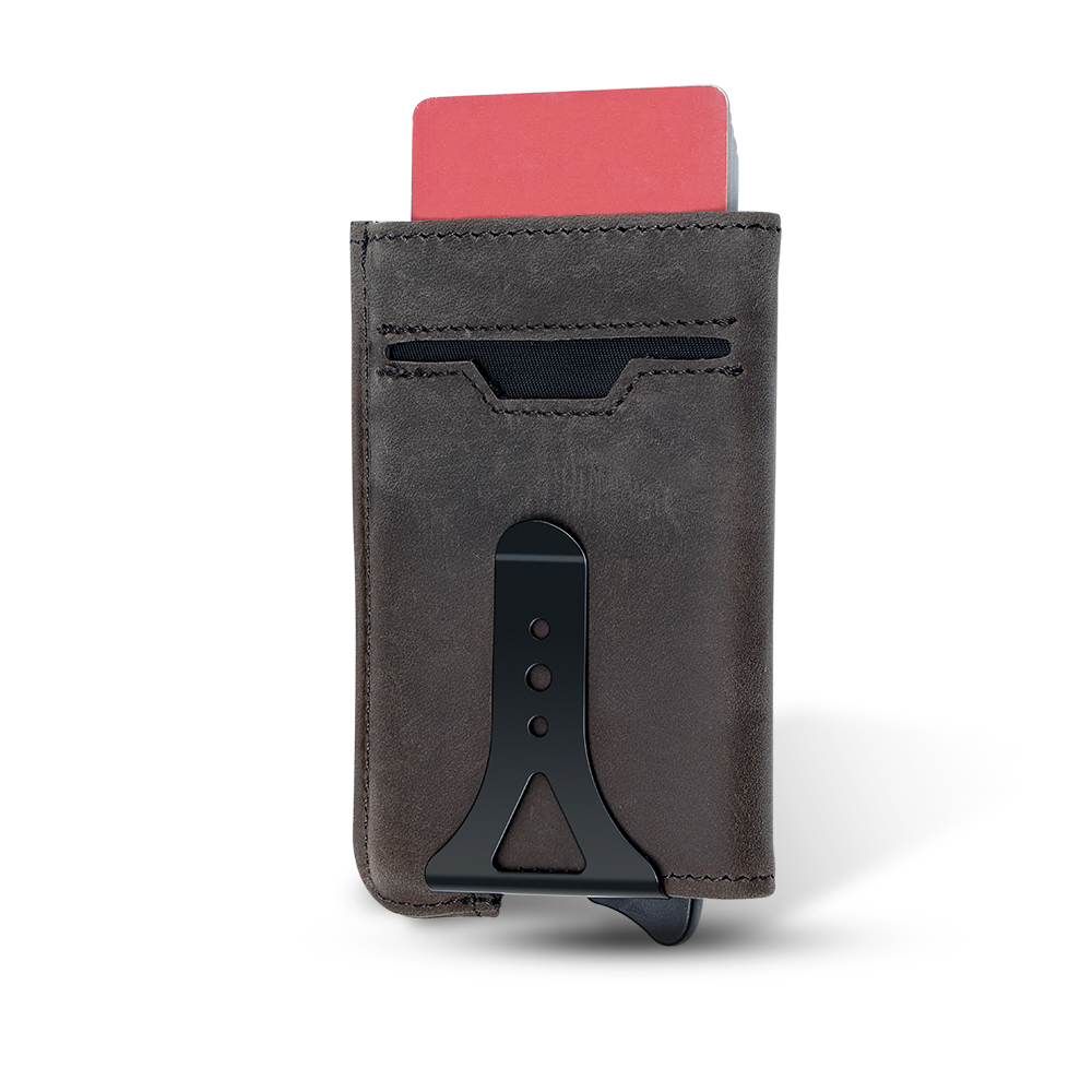 RFID Trigger Wallet - Grey Cowhide