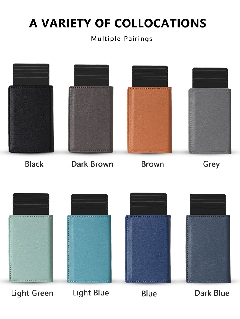 Cowhide Magnetic Folding RFID Wallet