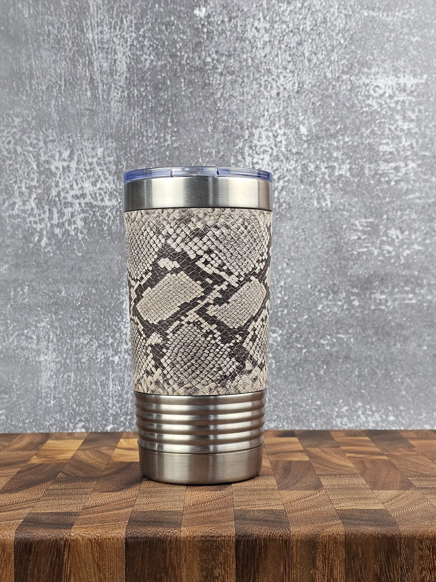 Cowhide Insulated Tumblers - Snake Skin Style