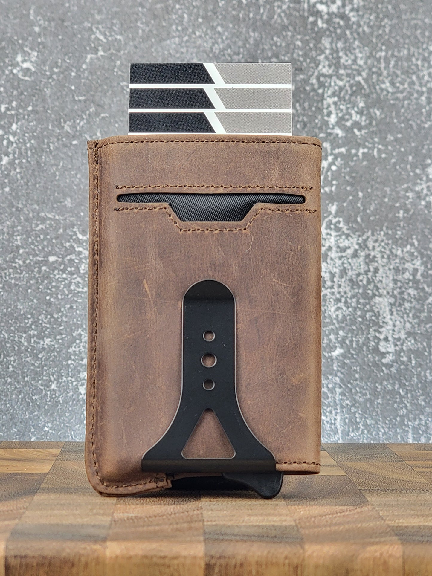 RFID Trigger Wallet -Brown Cowhide