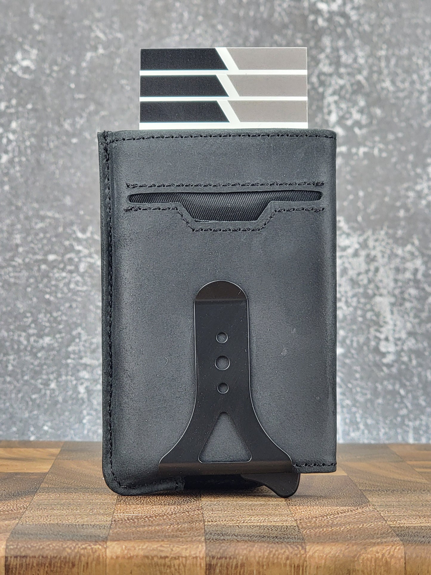 RFID Trigger Wallet -Black Cowhide