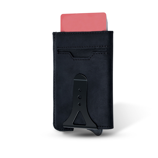 RFID Trigger Wallet -Black Cowhide