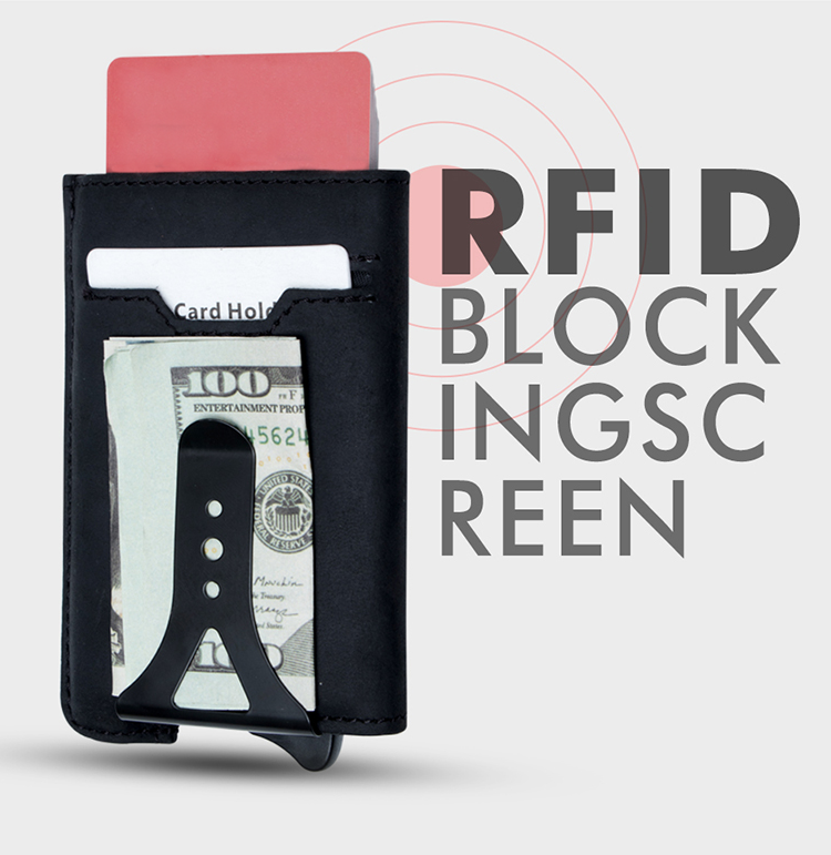 RFID Trigger Wallet -Brown Cowhide