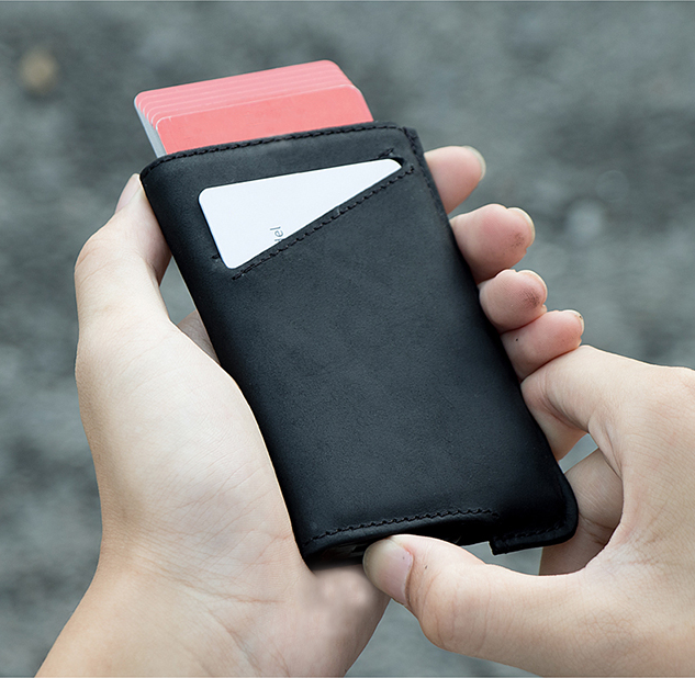 RFID Trigger Wallet -Brown Cowhide